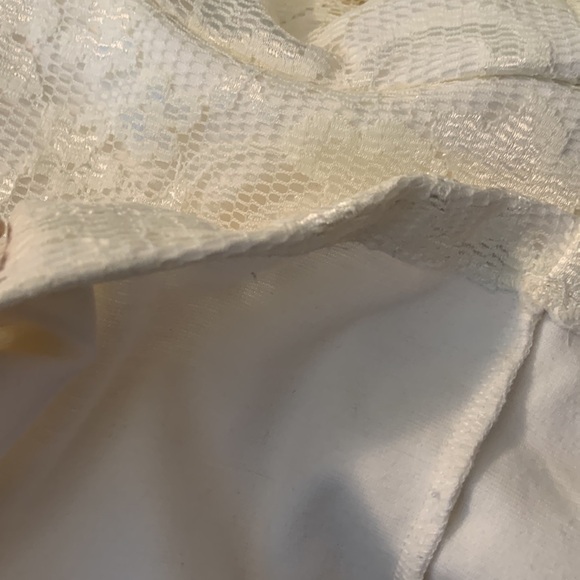 ASOS Cream Lace Peplum Off the Shoulder Dress- EUC - Picture 16 of 16